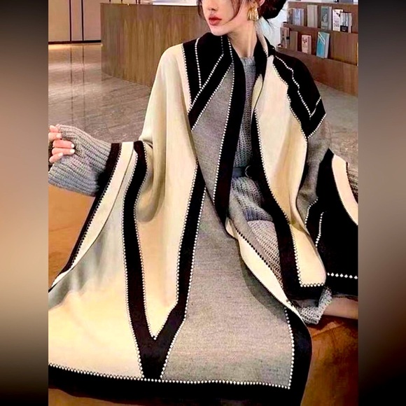 kristine’s closet Sweaters - 🥀 Luxe Bohemian Smooth as Satin Shawl Cardigan Windproof and Sun-Proof Wrap